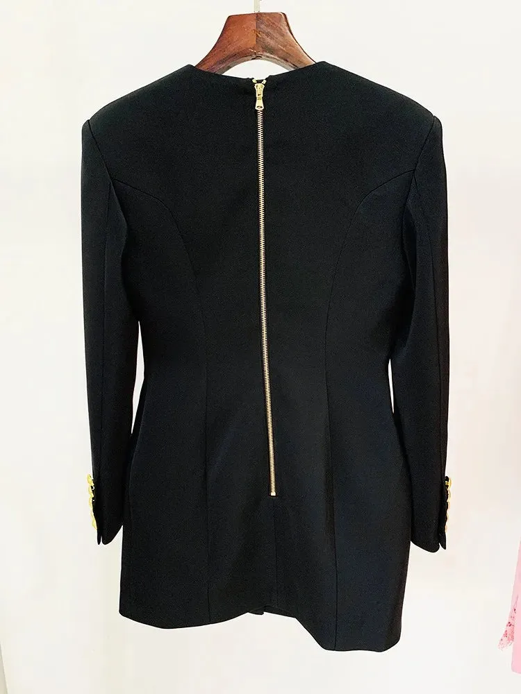 Trend4us Women's Luxe Fitted Blazer Dress