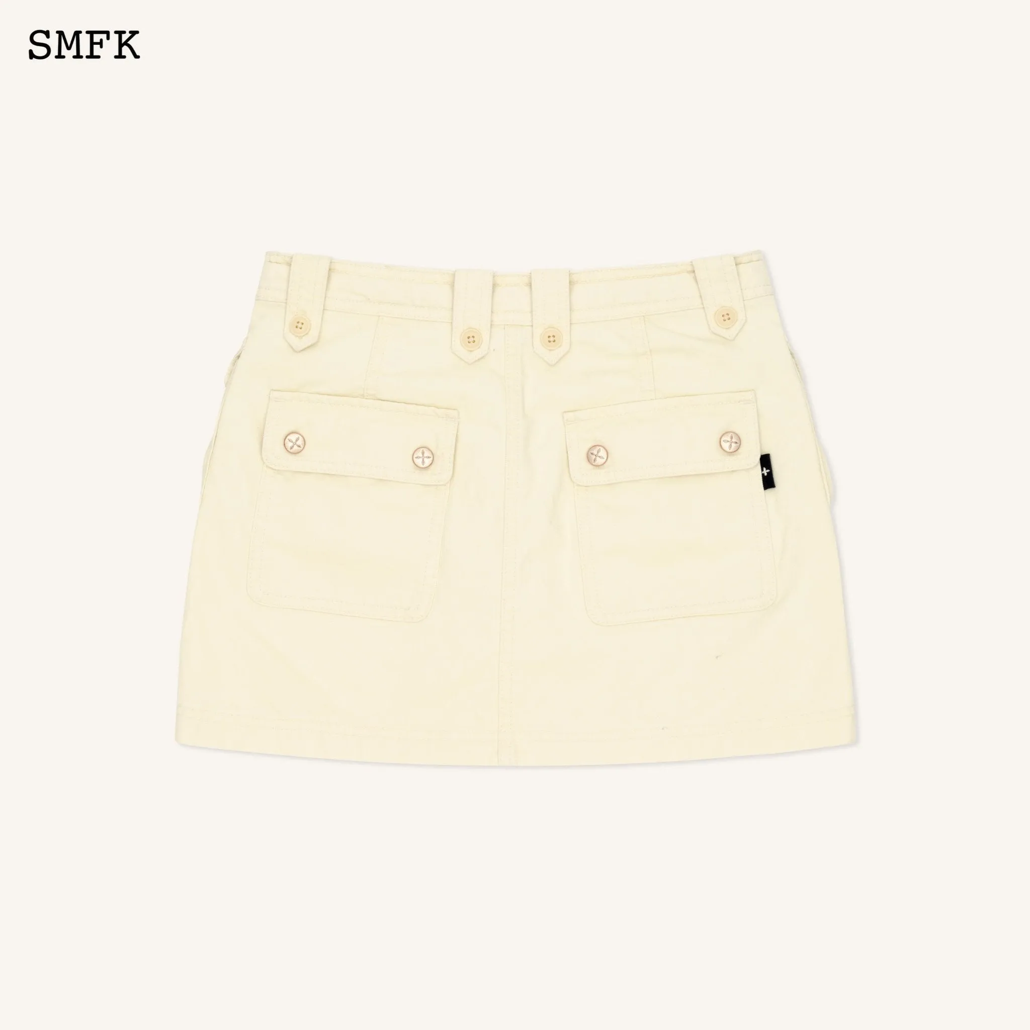 WildWorld Cream Stray Mini Skirt