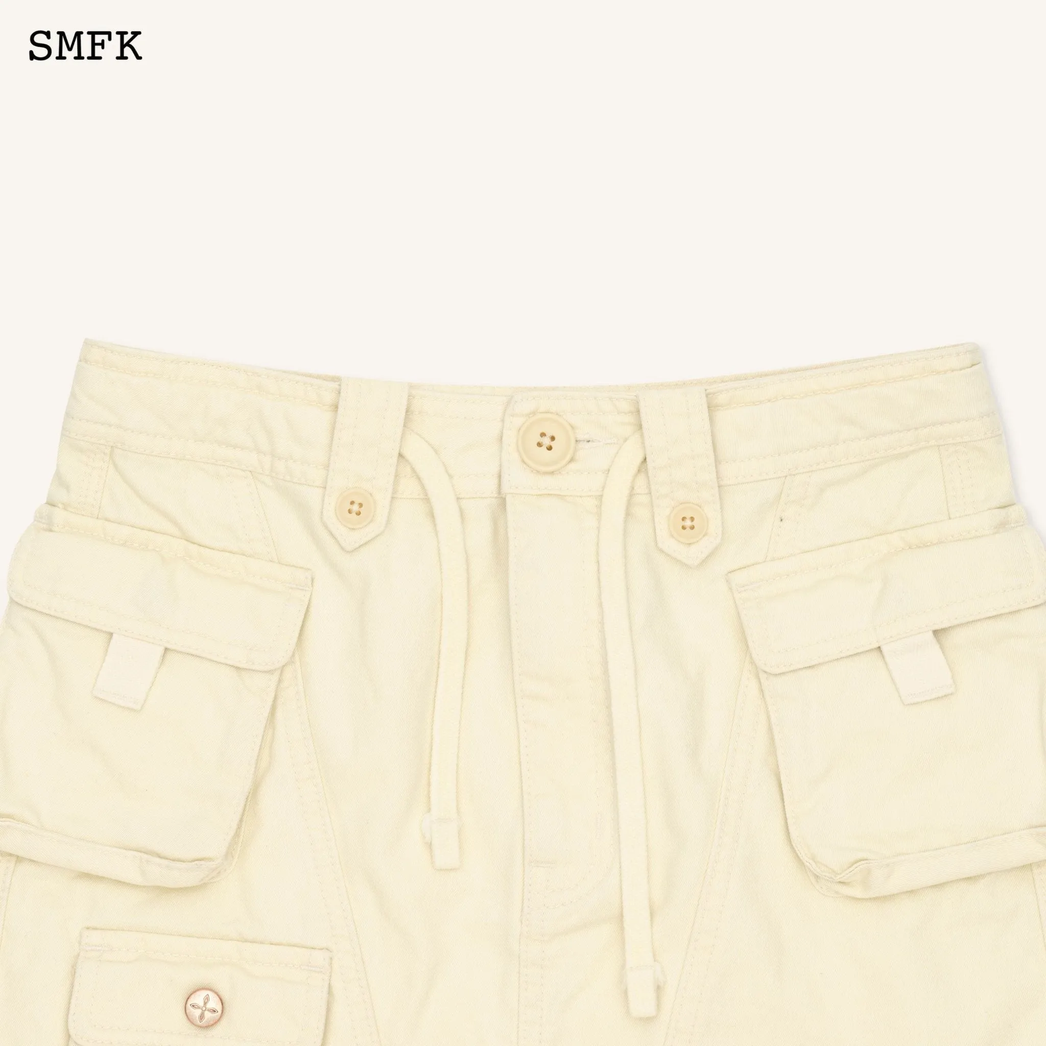 WildWorld Cream Stray Mini Skirt