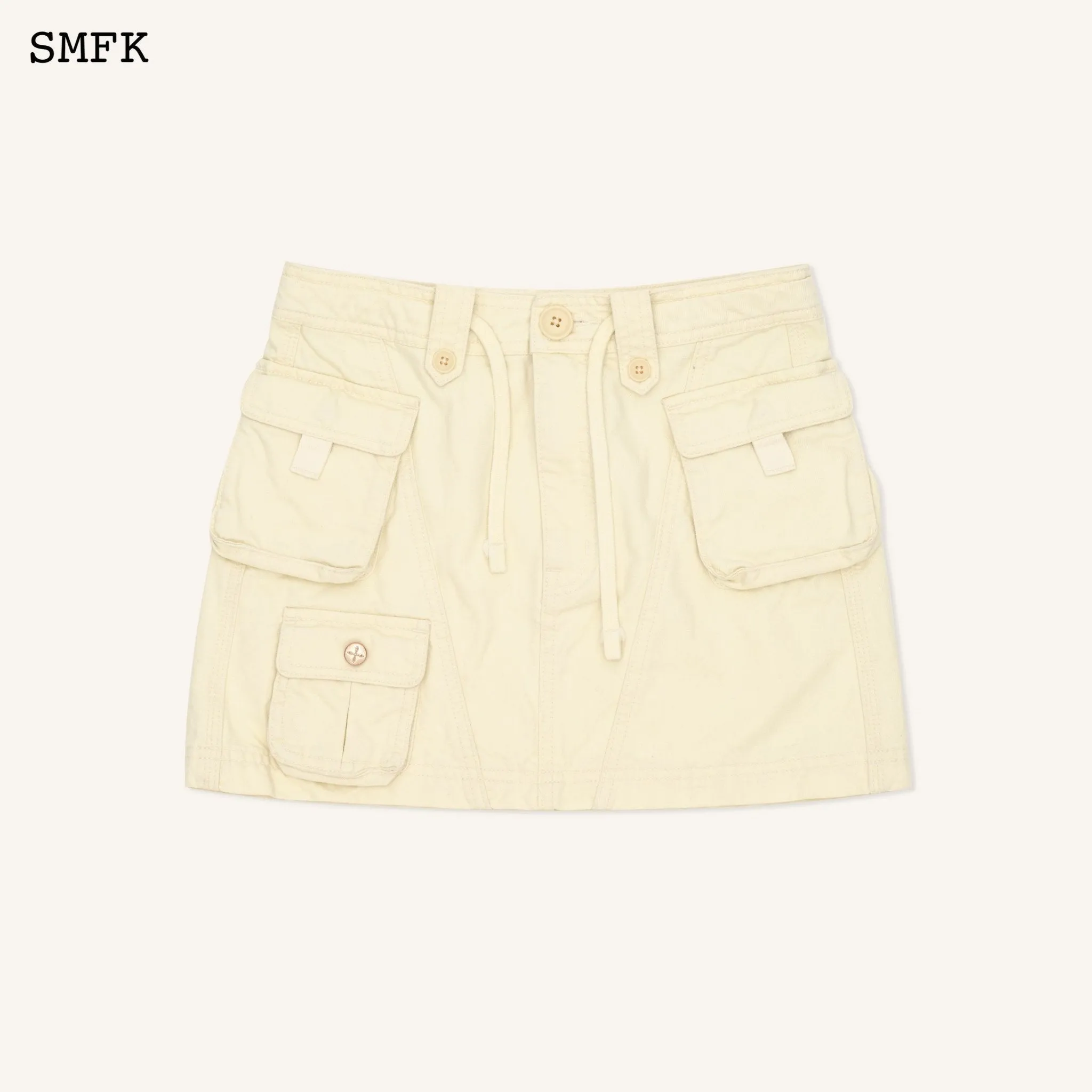 WildWorld Cream Stray Mini Skirt