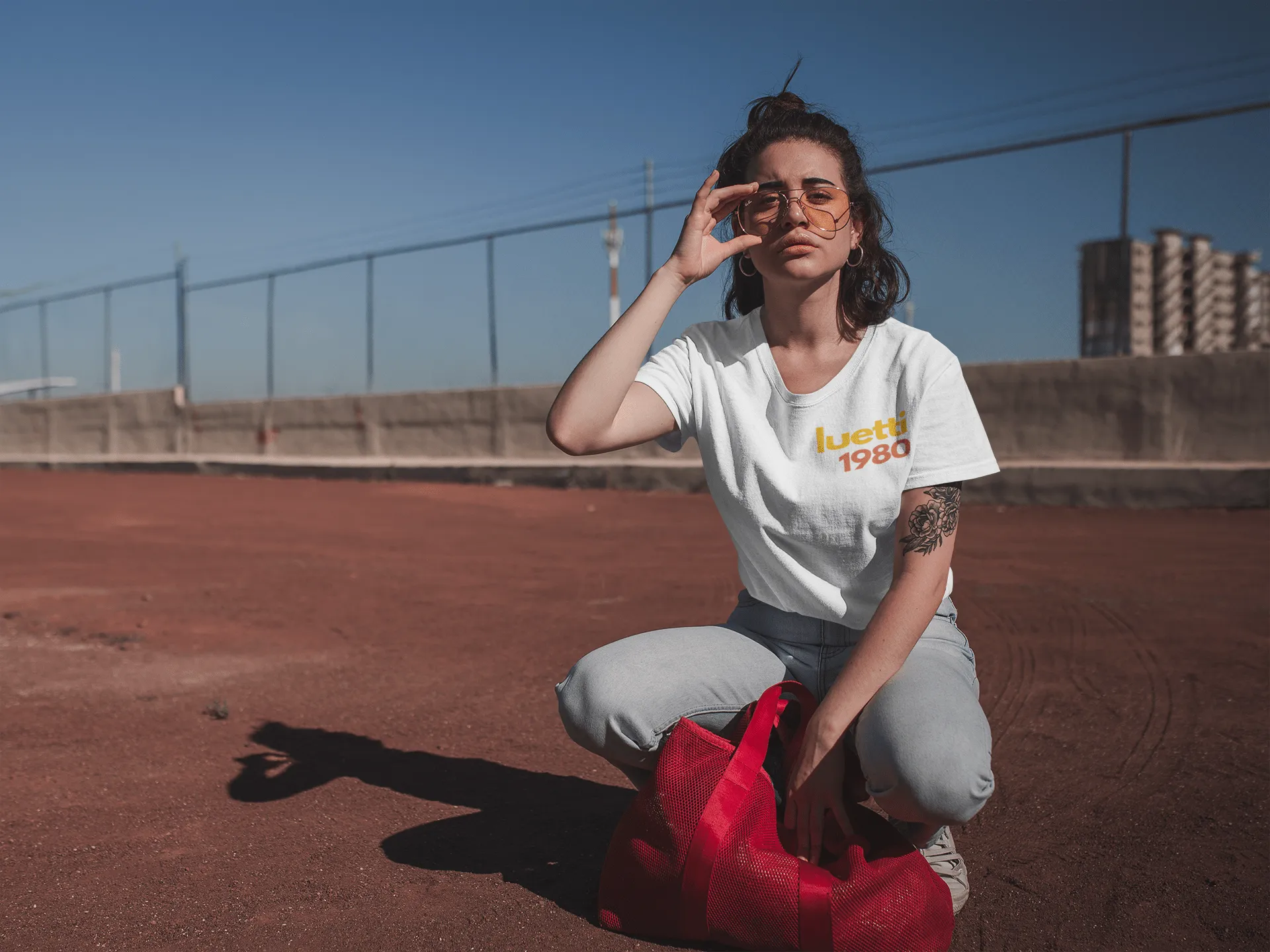 Yellow & Red Logo Luetti 1980 Unisex Classic Fit T-shirt